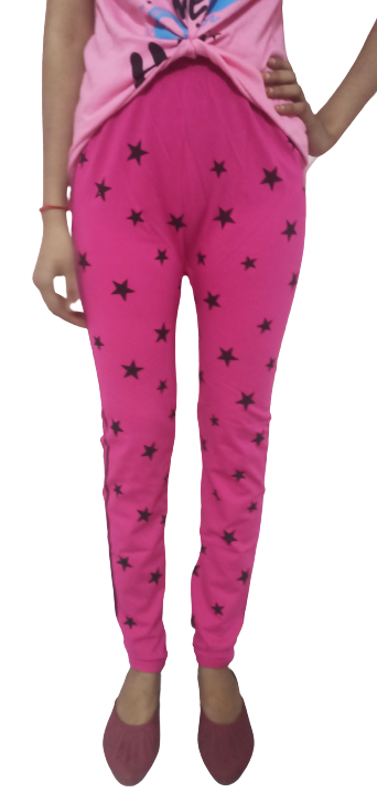 Jegging for women stretchable cotton lycra with star print