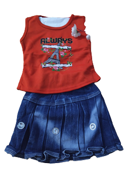 Girls Casuals Skirt and Top For Kids 