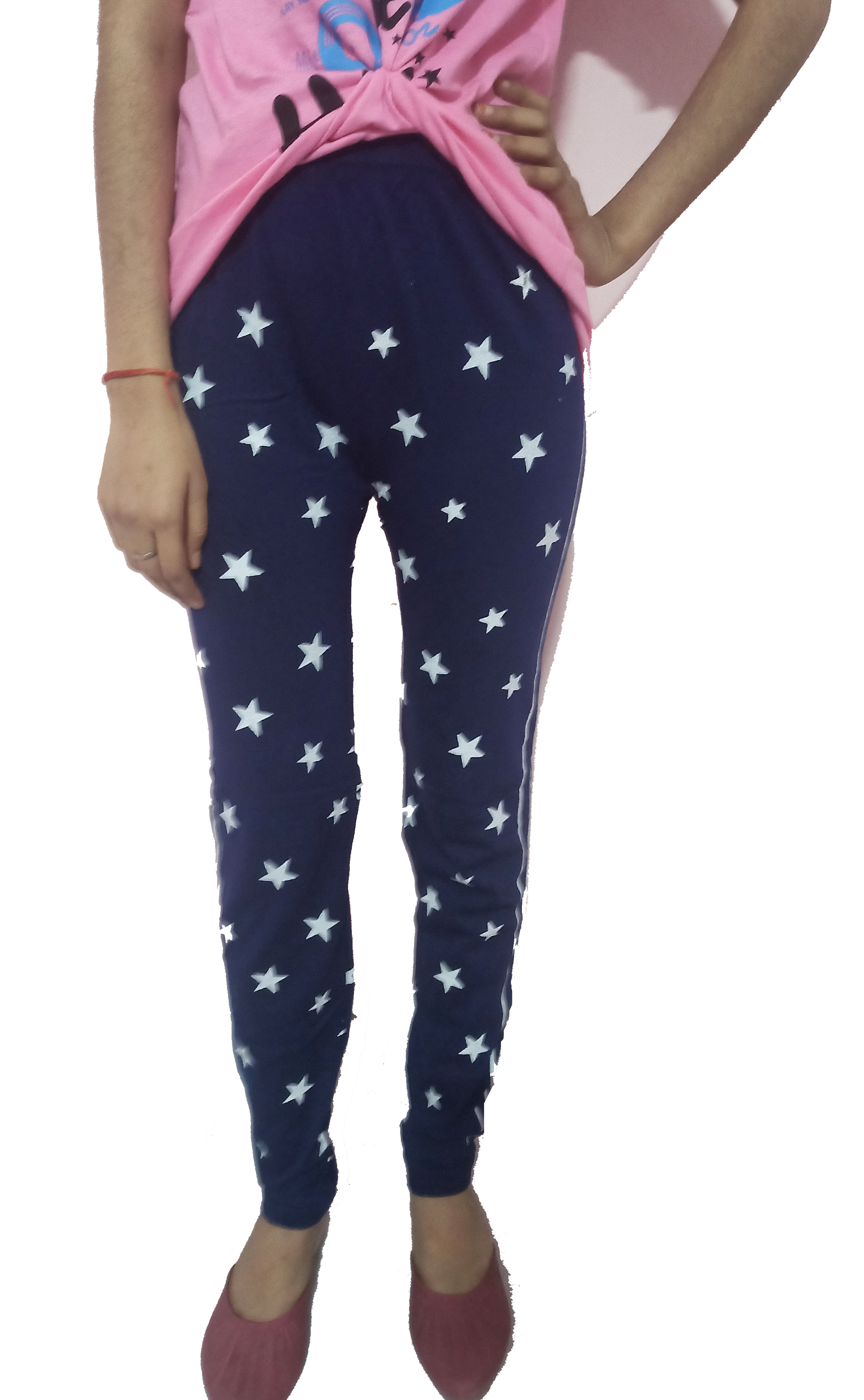 jegging for women stretchable cotton lycra with star print