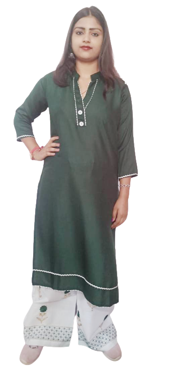 Women Rayon Kurta & Palazzo Set