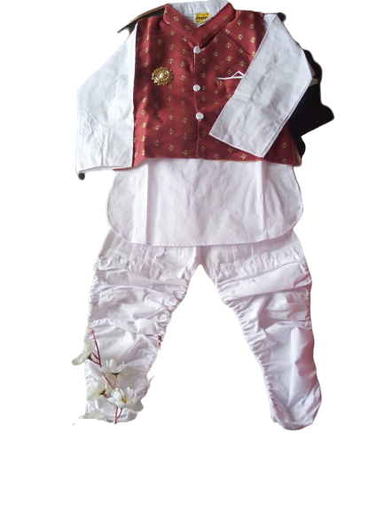 Boys Festive & Party Ethnic Jacket Kurta and Legging Set