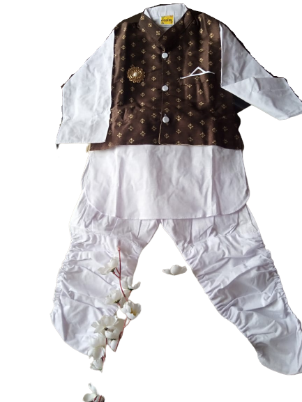 Boys Festive & Party Ethnic Jacket Kurta and Legging Set 