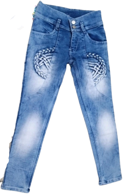 Slim Fit Damage Jeans for Girl