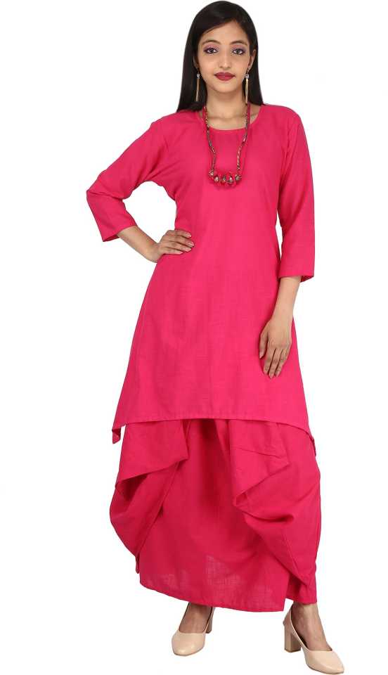 Women Kurta and Dhoti Pant Set Rayon