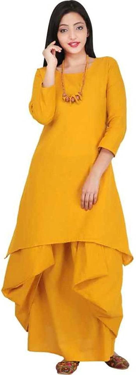 Women Kurta and Dhoti Pant Set Rayon