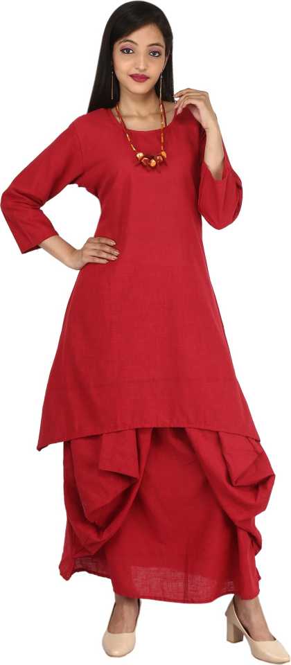 Women Kurta and Dhoti Pant Set Rayon