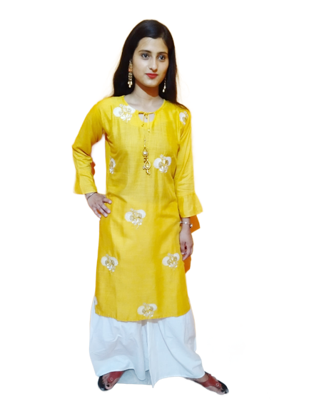 Women’s Reyon Kurta And Sharara Set 