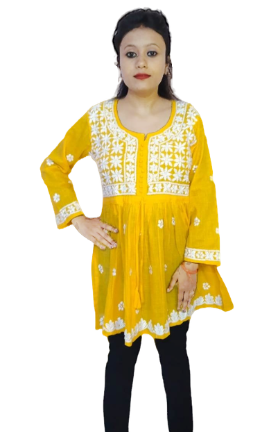 Stylist Chikankari Short Kurti 