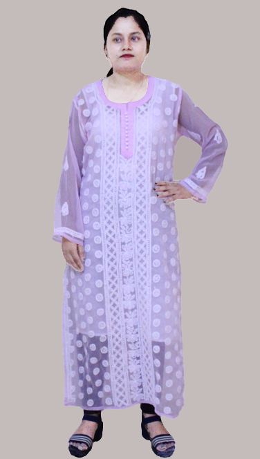 Stylist Georgette Chikenkari Kurti