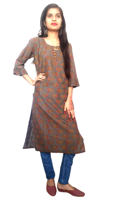 Women Bandhej kurti