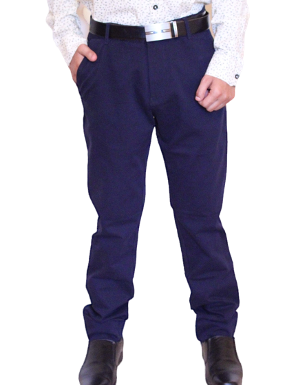 Slim Fit Men Blue Trouser