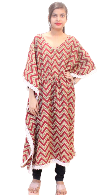 Women Maroon Caftan