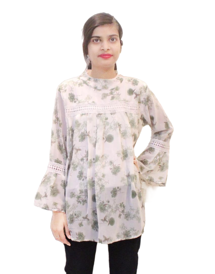 Women Cream Printed Tunic