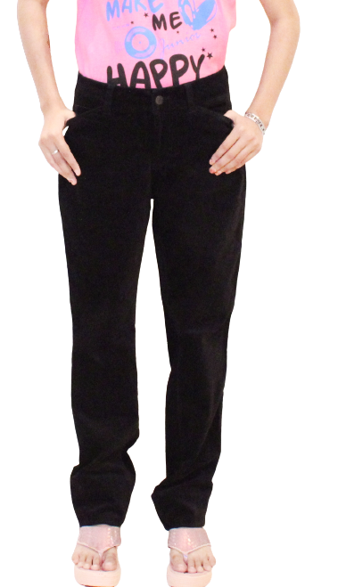 Women Regular Fit Black Trousers